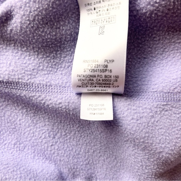 Patagonia Full Zip Fleece Micro D Jacket Lavender Small - Picture 4 of 7
